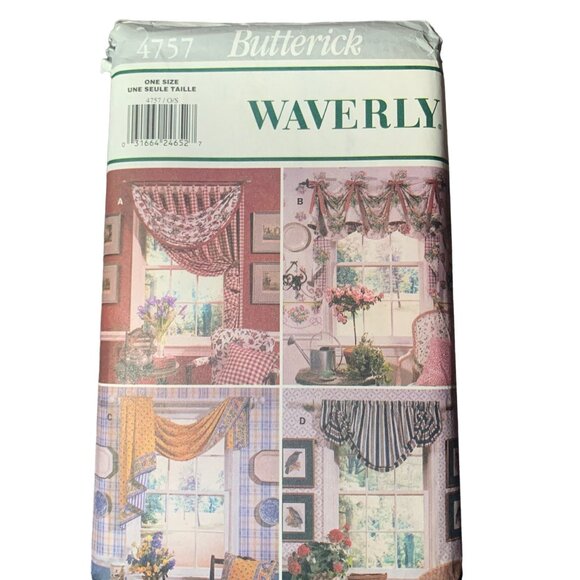 Butterick 4757 Waverly Window Toppers & Curtains Pattern Set One Size uncut - Picture 1 of 2